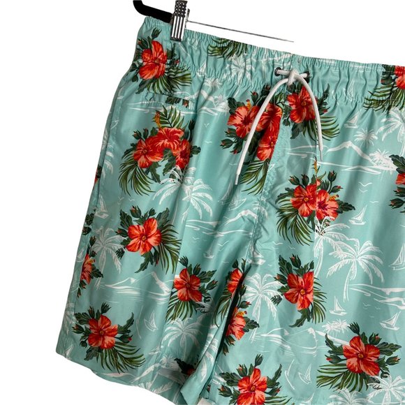 Charleston Threads Men's XL Hawaiian Aloha Swim Trunks Multicolor Mesh Lined - Picture 5 of 11